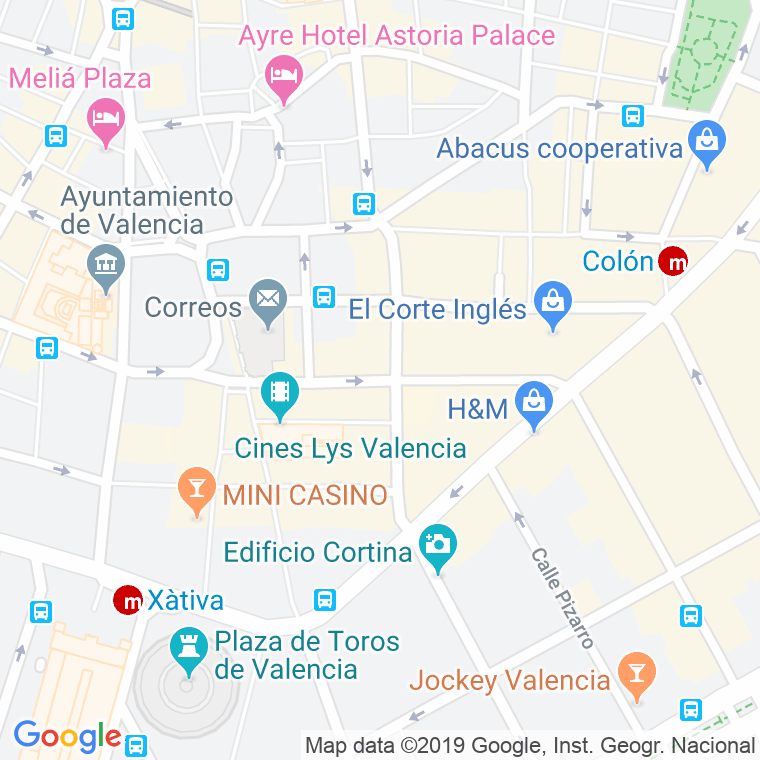 Código Postal calle Roger De Lauria en Valencia