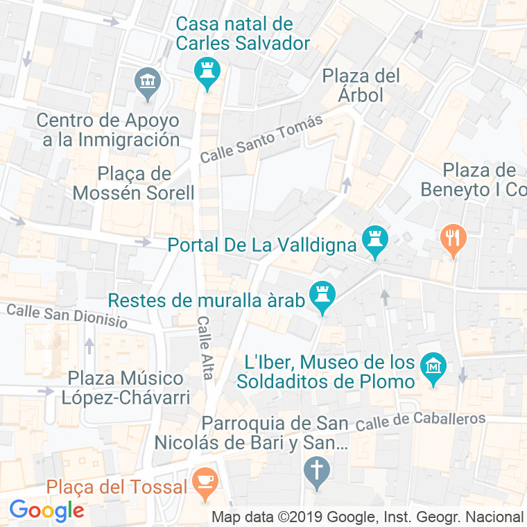 Código Postal calle Baja en Valencia