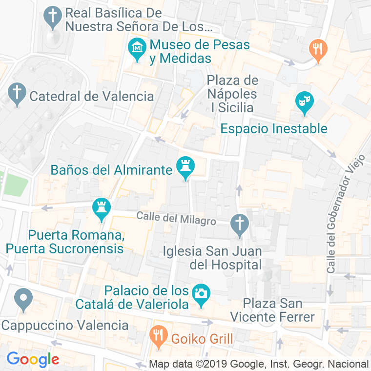 Código Postal calle Baños Del Almirante en Valencia