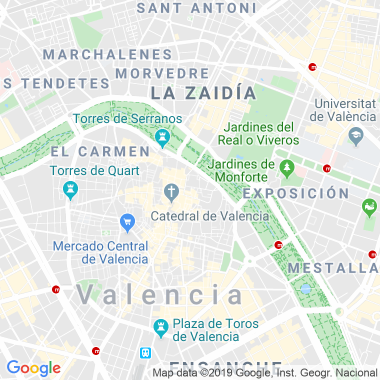 Código Postal calle Cobertizo en Valencia