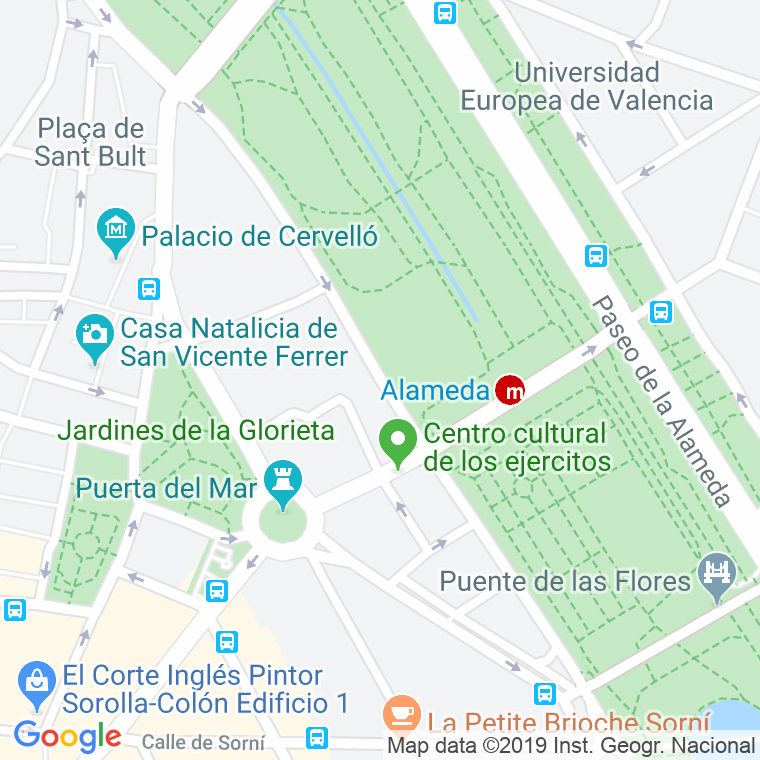 Código Postal calle Ciudadela, paseo (Impares Del 15 Al Final)  (Pares Del 14 Al Final) en Valencia
