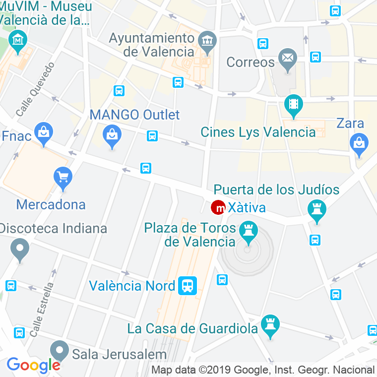 Código Postal calle Xativa   (Pares Del 26 Al Final) en Valencia