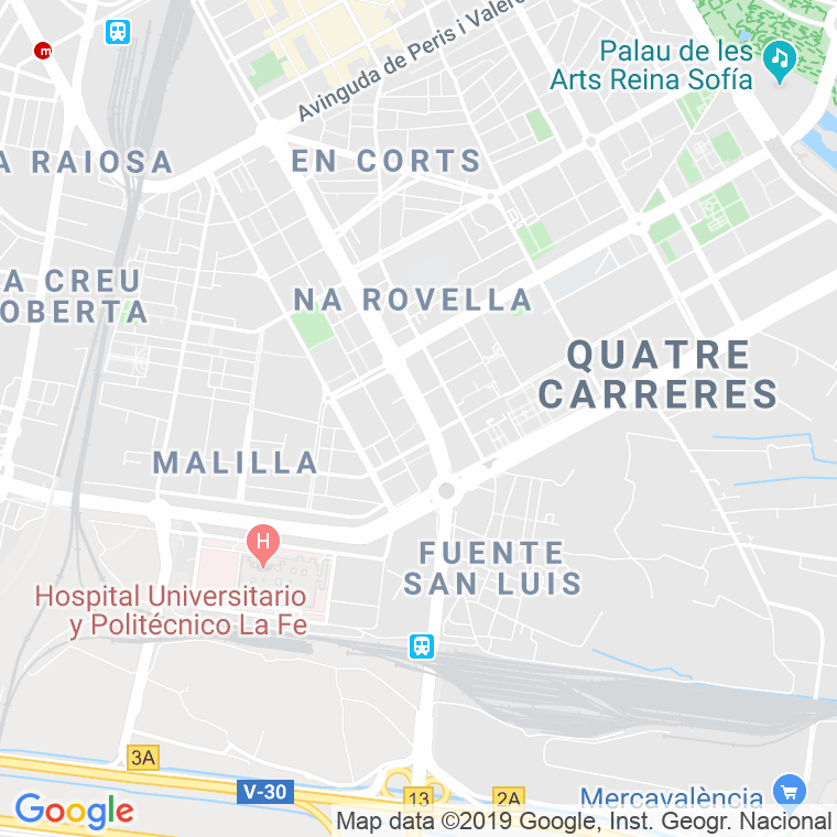 Código Postal calle Ausias March, avenida (Impares Del 1 Al 29)  (Pares Del 2 Al 36) en Valencia