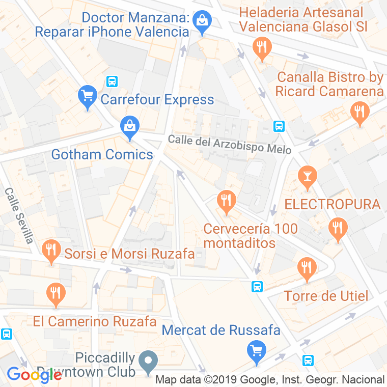 Código Postal calle Doctor Landete, plaza en Valencia