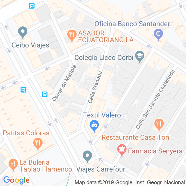 Código Postal calle Granada en Valencia