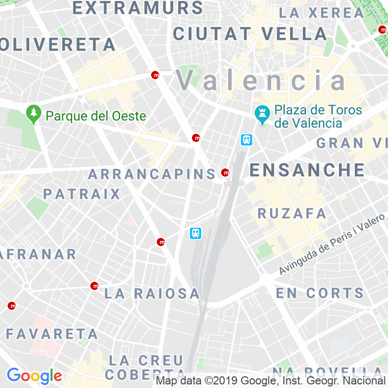 Código Postal calle Barrio San Fernando en Valencia