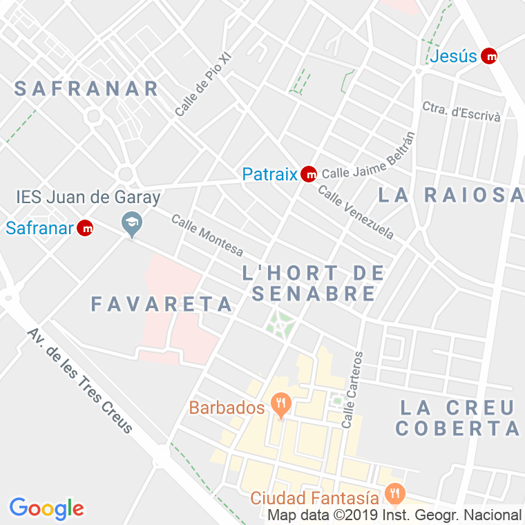 Código Postal calle Gaspar Aguilar, avenida (Impares Del 1 Al 41)  (Pares Del 2 Al 32) en Valencia