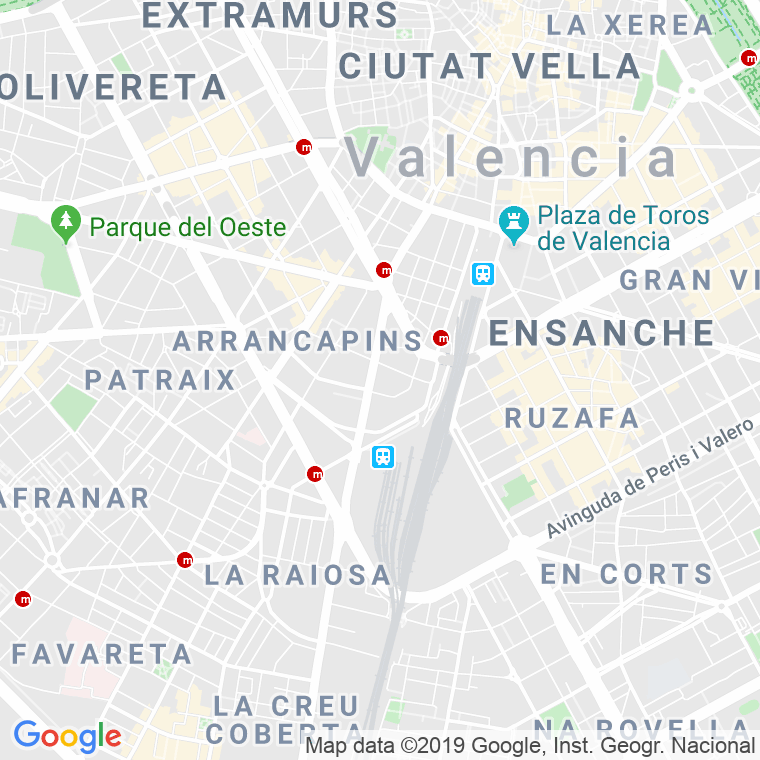Código Postal calle Jesus en Valencia