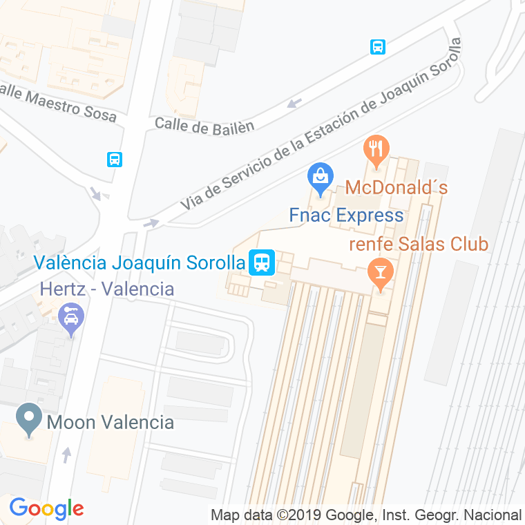 Código Postal calle Pequeña Velocidad, estacion en Valencia