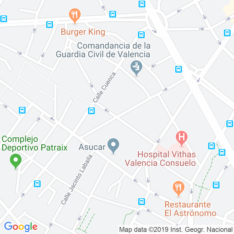 Código Postal calle Poeta Mosen Fenollar en Valencia