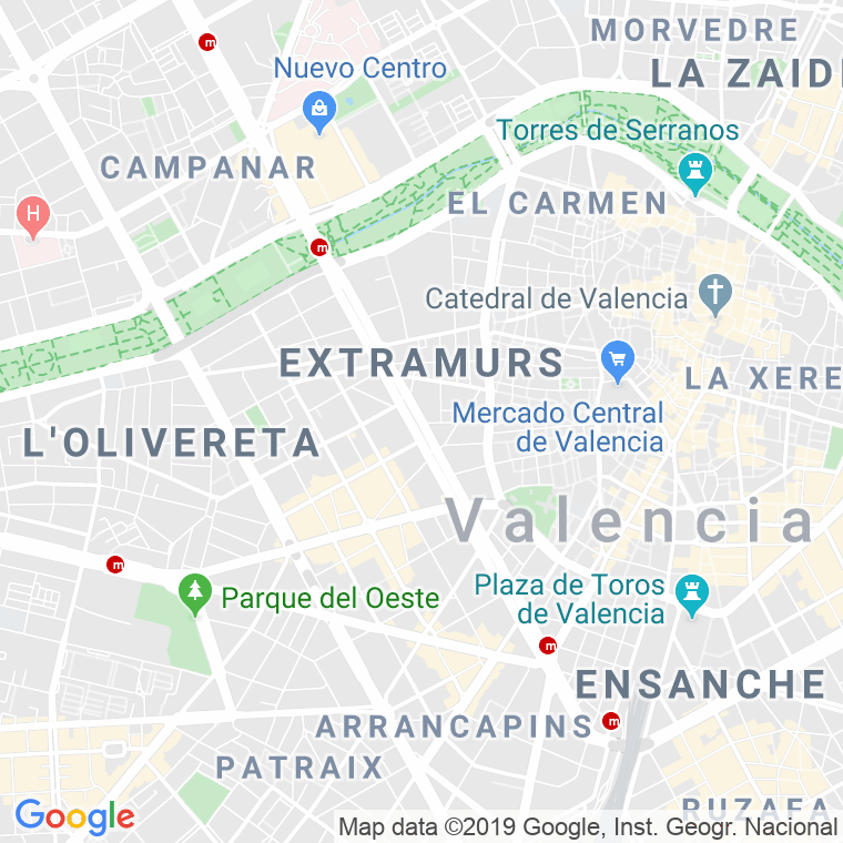 Código Postal calle Norte en Valencia