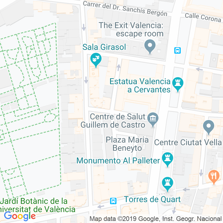 Código Postal calle Padre Manjon en Valencia