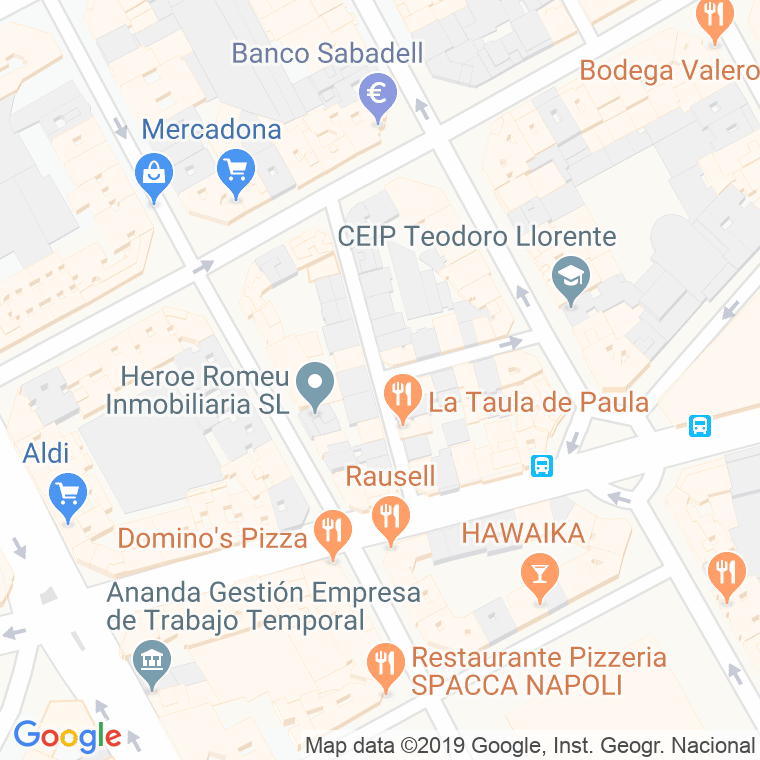 Código Postal calle Pintor Vila Prades en Valencia