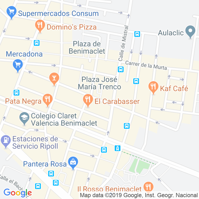 Código Postal calle Enrique Gaspar en Valencia
