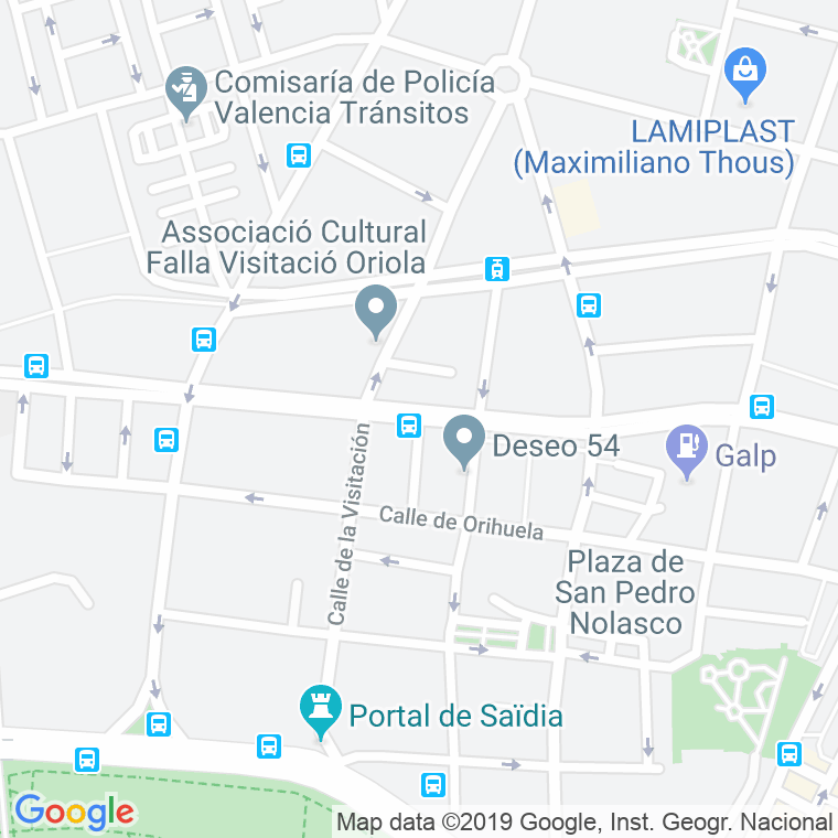Código Postal calle Federico Tomas en Valencia