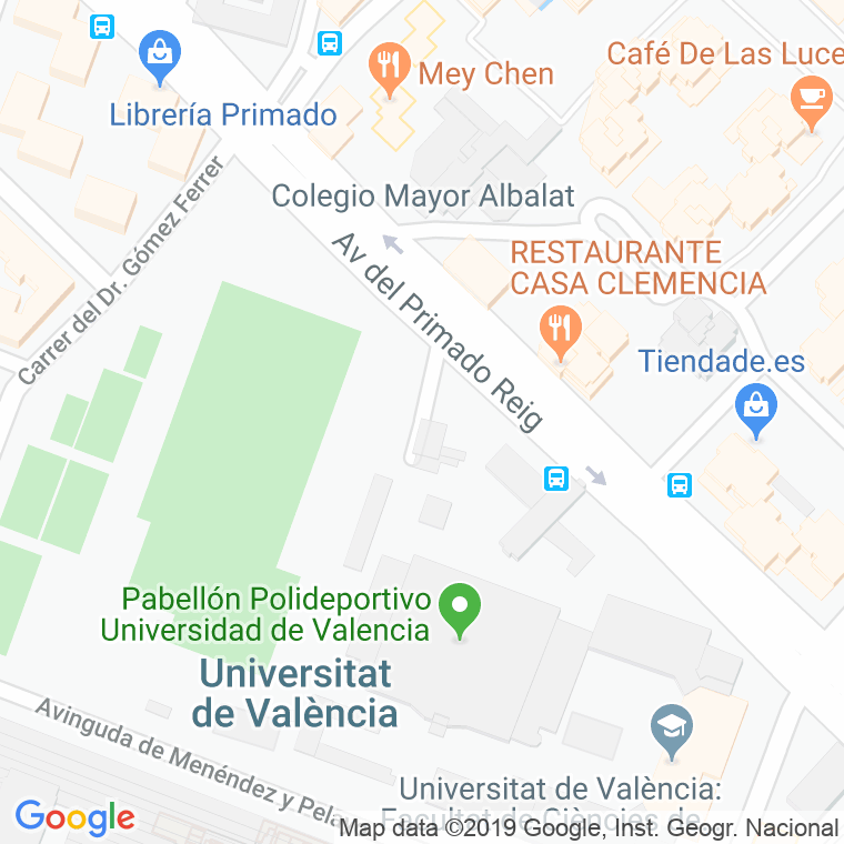 Código Postal calle Clemencia, carretera en Valencia