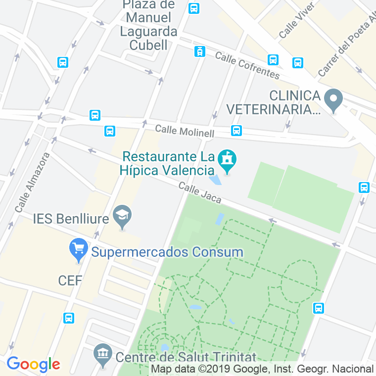 Código Postal calle Jaca en Valencia