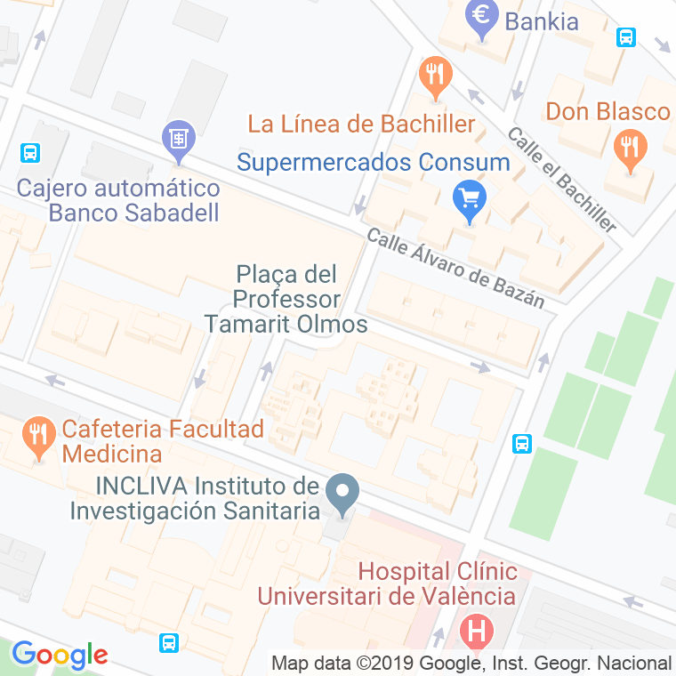 Código Postal calle Profesor Tamarit Olmos, plaza en Valencia