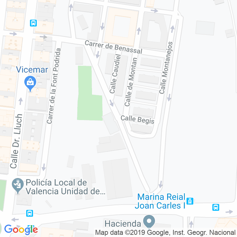 Código Postal calle Arquitecto Guastavino en Valencia