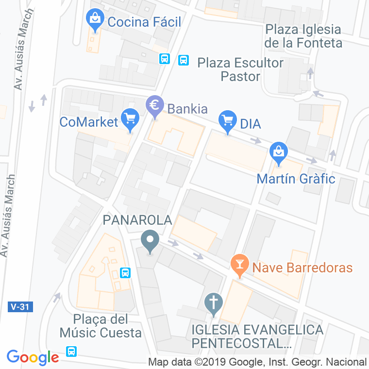 Código Postal calle Flor De Mayo en Valencia