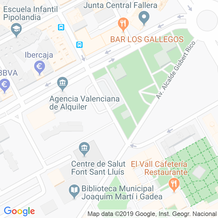 Código Postal calle Huerto De San Valero en Valencia