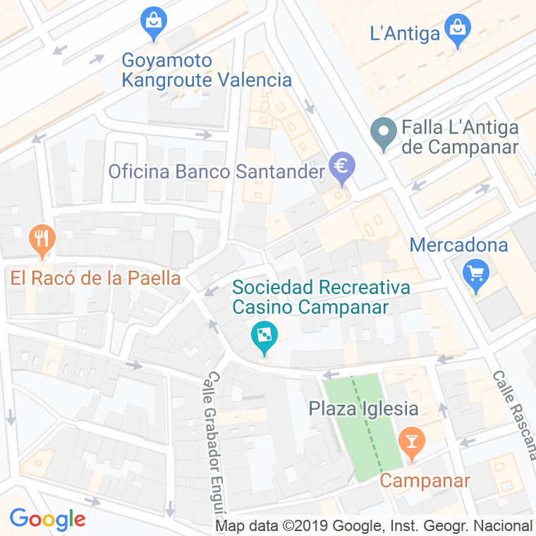 Código Postal calle Benifayo en Valencia