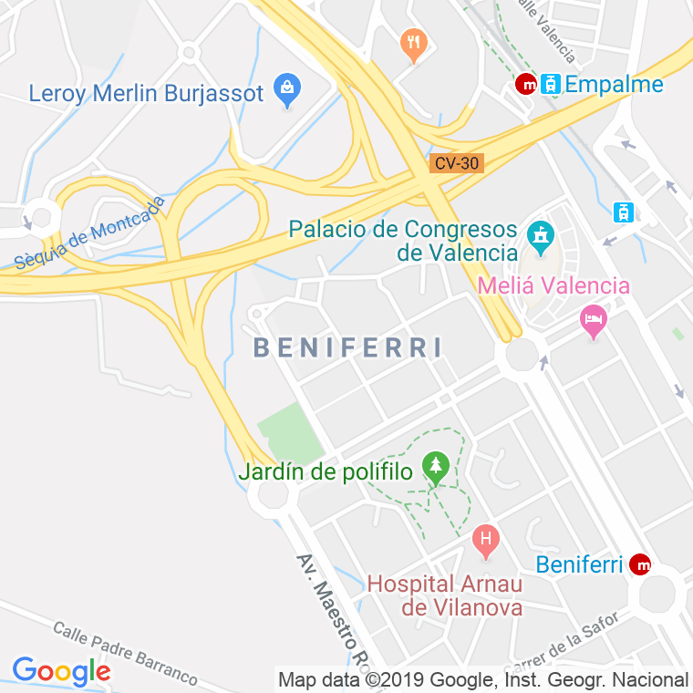 Código Postal calle Beniferri en Valencia