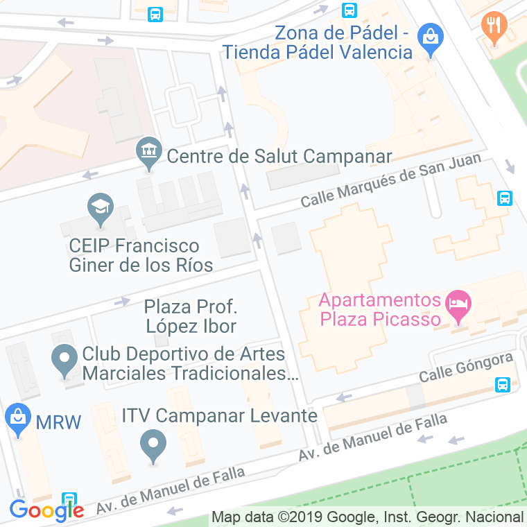 Código Postal calle Eduardo Soler Y Perez en Valencia