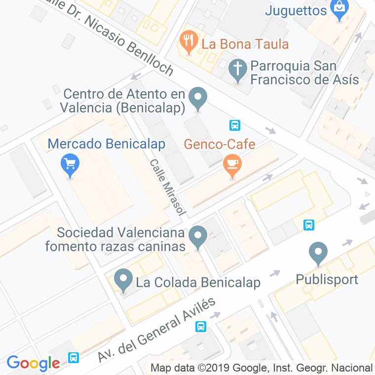 Código Postal calle Emilio Nadal "Mestre" en Valencia