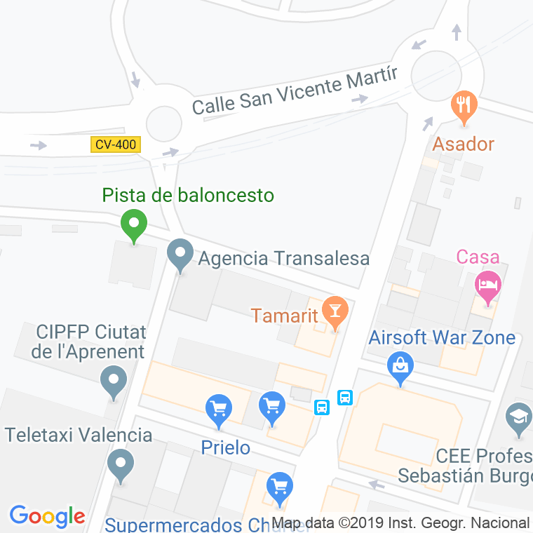 Código Postal calle Alcala De Chivert en Valencia