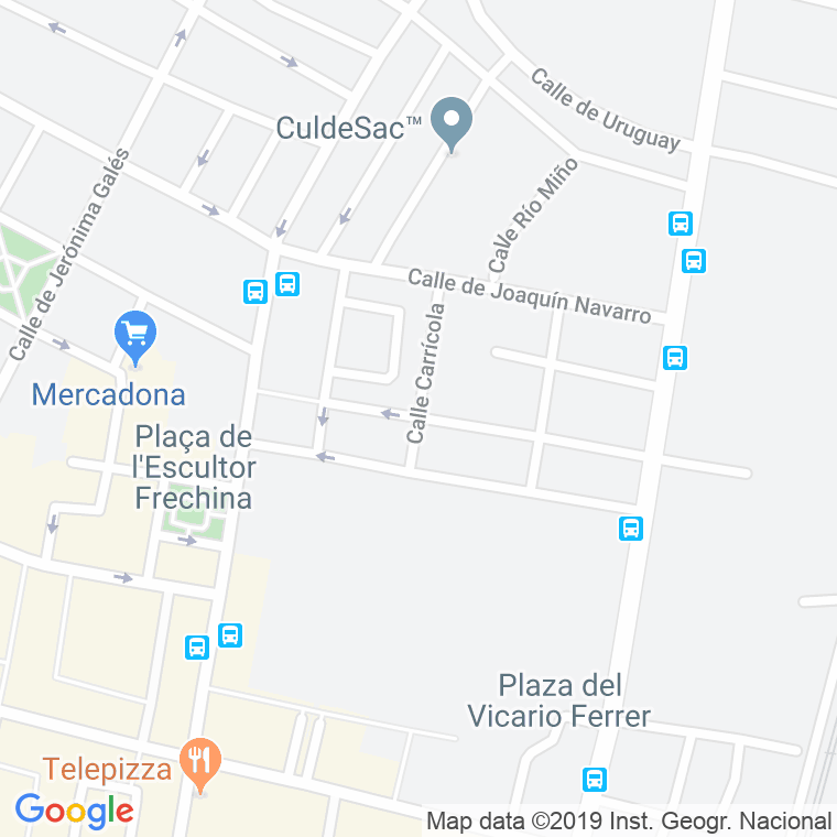 Código Postal calle Juan De Celaya en Valencia