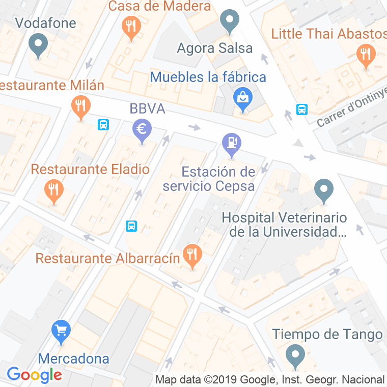 Código Postal calle Albaida en Valencia