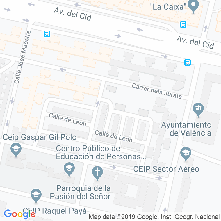Código Postal calle Alcantara Del Jucar en Valencia