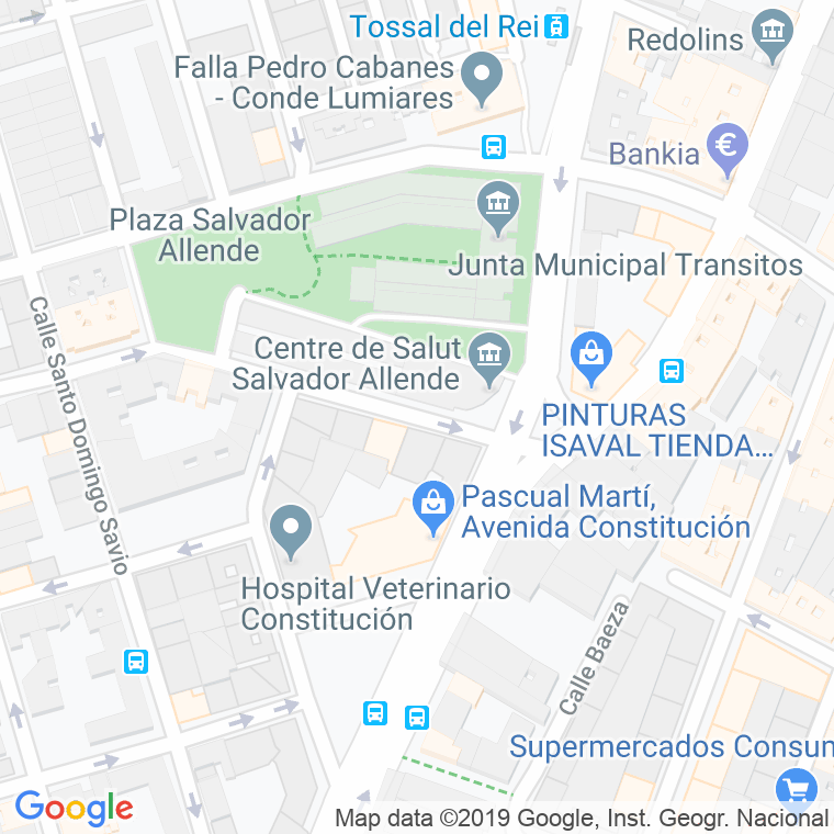 Código Postal calle Coronel Montesinos en Valencia