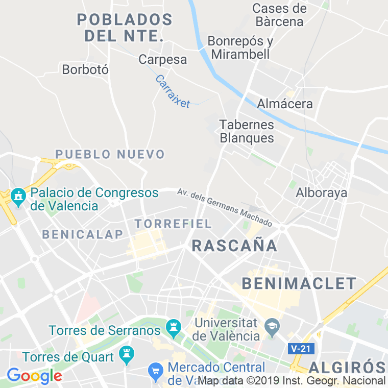 Código Postal calle Rincon De San Lorenzo en Valencia