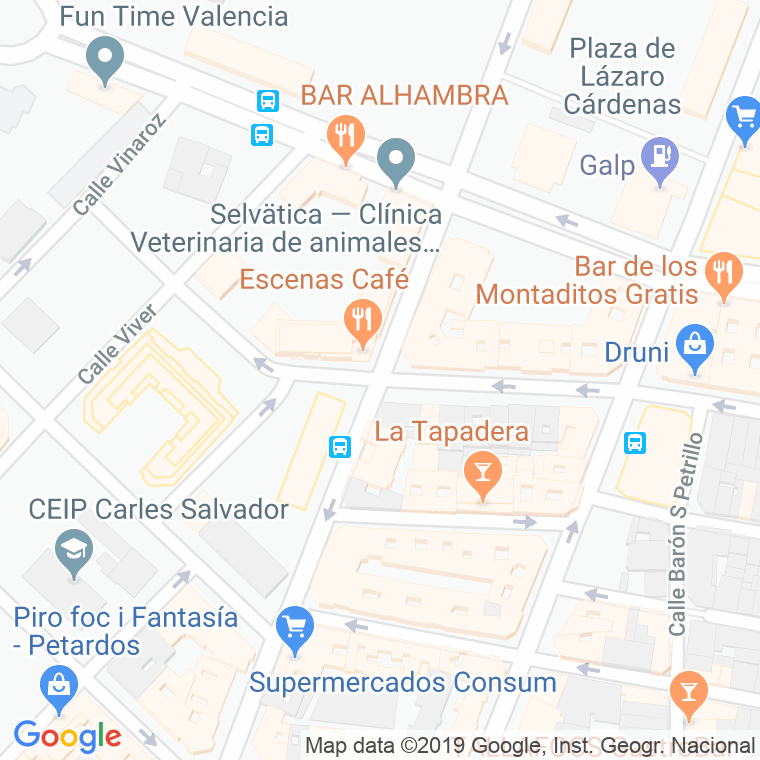 Código Postal calle Azagador De Alboraya en Valencia