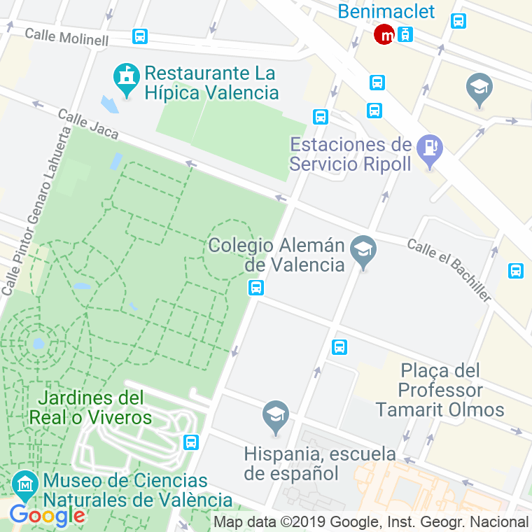 Código Postal calle Botanico Cabanilles   (Impares Del 9 Al Final)  (Pares Del 34 Al Final) en Valencia