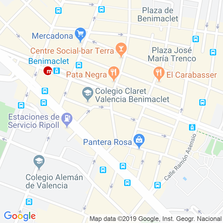 Código Postal calle Cuenca Tramoyeres en Valencia