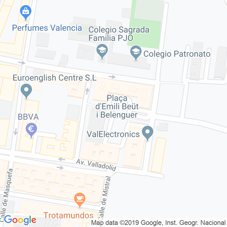 Código Postal calle Emili Beut I Belenguer (Geograf I Historiador), plaça en Valencia