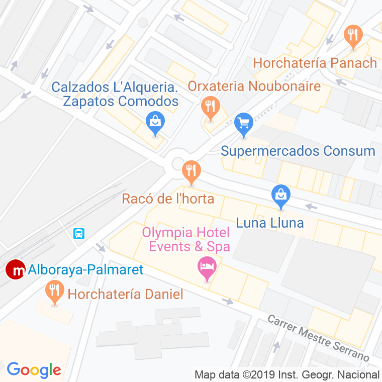 Código Postal calle Raco De L'horta, plaza en Valencia