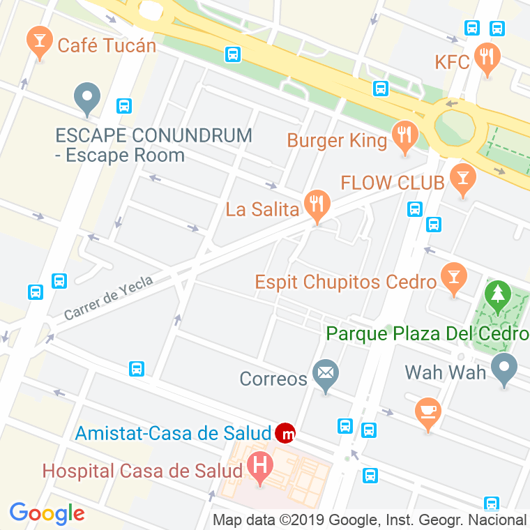 Código Postal calle Amistad en Valencia