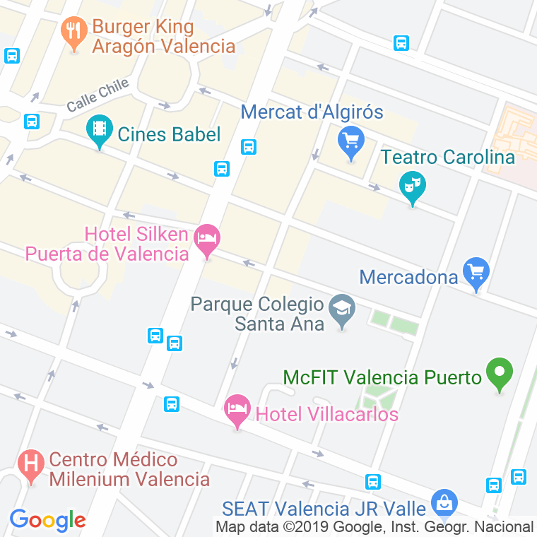 Código Postal calle Artes Y Oficios en Valencia