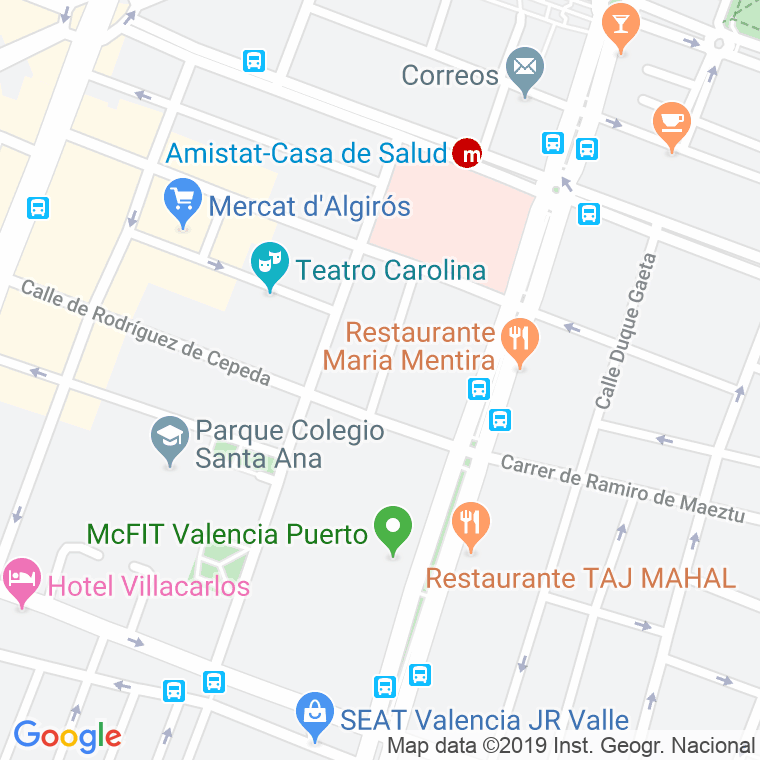 Código Postal calle Lorenzo Palmireño en Valencia