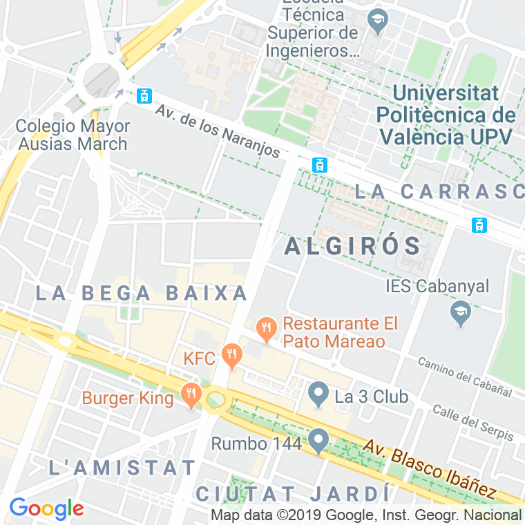Código Postal calle Ramon Llull en Valencia