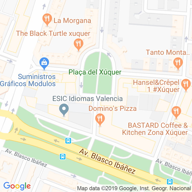 Código Postal calle Xuquer, plaza (Impares Del 1 Al Final)  (Pares Del 2 Al Final) en Valencia