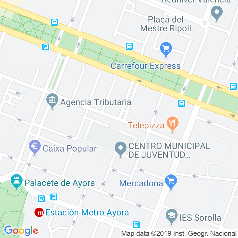 Código Postal calle Alguer De Cerdeña, L' en Valencia