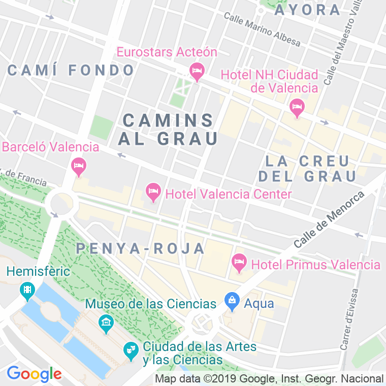 Código Postal calle Pintor Maella en Valencia