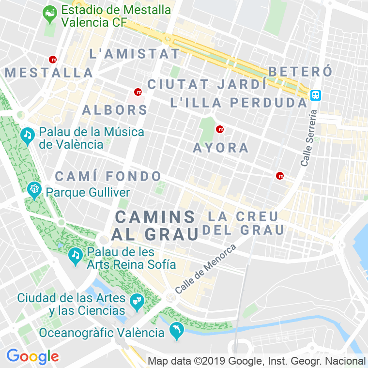 Código Postal calle Puerto, avenida (Pares Del 2 Al 258) en Valencia