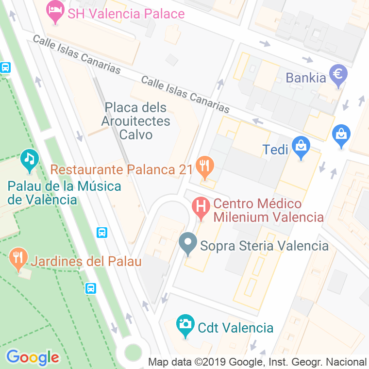 Código Postal calle Senent, De, senda en Valencia