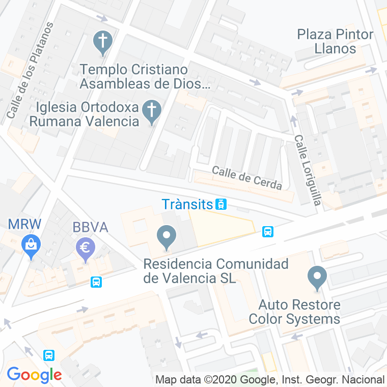 Código Postal calle Barrio Montduber en Valencia